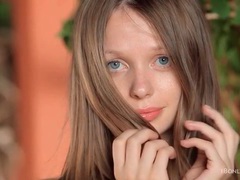 NymphoClips presents: Short pink skirt on a sweet small tits teen