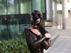 NymphoClips presents: Muslima in hot latex