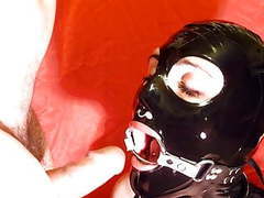 NymphoClips presents: Latex mask big load cumshot ring gag 720p hd