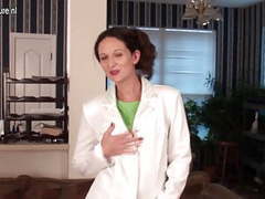 NymphoClips presents: Naughty american housewife and her shaved pussy