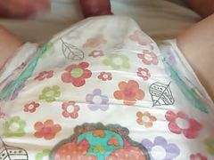 NymphoClips presents: Boy and girl in wet goodnites diapers plat with a dildo sex