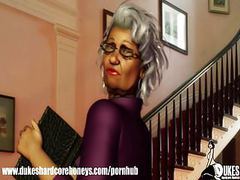 NymphoClips presents: I fucked my granny neighbor (big black ass)