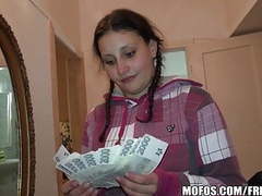 NymphoClips presents: Pretty czech student trades sex for cash