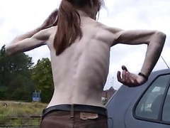 NymphoClips presents: A skinny mature woman with small empty saggy tits