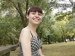 NymphoClips presents: Tiny 18 years old teen does porn casting