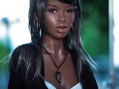 NymphoClips presents: Hot ebony sex doll, blowjob anal creampie fantasies