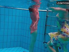 NymphoClips presents: Bubarek and birtakik enjoy eachother in the pool