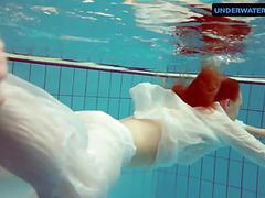 NymphoClips presents: Redhead diana hot and horny in a white dress