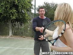 NymphoClips presents: Big booty blond gets fucked after tennis