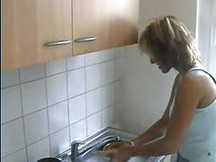 NymphoClips presents: European housewife gets fucked at home