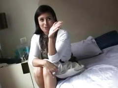 NymphoClips presents: Sexy babe makes a homemade fuck film !