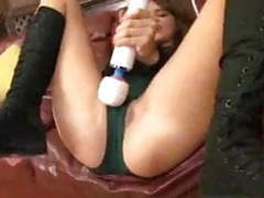 NymphoClips presents: Helga squirts through her panties and masturbates