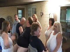 NymphoClips presents: Mature bbw sluts sucking cock in group fun