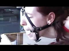 NymphoClips presents: Hogtied on table and harness