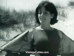 NymphoClips presents: Nudist girl's day on a beach (1960s vintage)