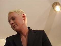 NymphoClips presents: Short hair blonde fraulein boss