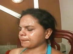 NymphoClips presents: Stupid slave eats spit, snot and ass of 4 girls