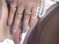 NymphoClips presents: Mature mom upskirt, flashing, fingering smooth shaved pussy