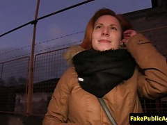 NymphoClips presents: Pickedup ginger plowed by fake agent
