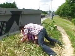 NymphoClips presents: Beautiful german girl fucked on the road