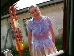 NymphoClips presents: Curious chubby gets her arse filled