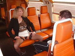 NymphoClips presents: Virgin boy and nasty mom in train
