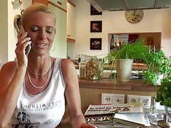 NymphoClips presents: Blonde milf fickt mit dem elektriker