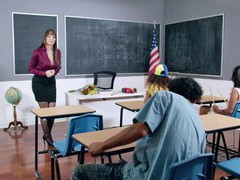 NymphoClips presents: Stunning teacher wearing stockings gets fucked in the class room - sarah lace, Couple, Hardcore, Pornstars, MILF, Long Hair, Pussy Licking, Lingerie, Stockings, Nylon, Blowjob, Anal, Pussy, Shaved Pussy, Cowgirl, Big Tits, Fake Tits, Teachers