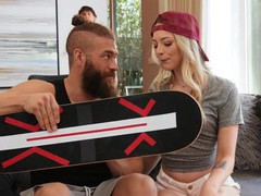 NymphoClips presents: Hardcore fucking in doggy style with hot ass lily larimar, Couple, Hardcore, Shorts, Blowjob, Long Hair, Pussy Licking, Doggystyle, Tattoo, Hot Ass, Natural Tits, Cumshot, Facial