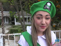 NymphoClips presents: Horny lily adams with natural tits enjoys while being fucked