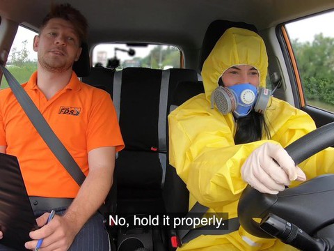 NymphoClips presents: Driving instructor fucks orgasmic pussy of skinny czech lexi dona
