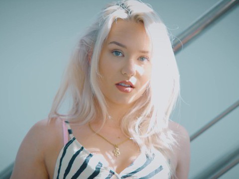 NymphoClips presents: Sweet blonde brill barbie gets undressed and fucked gently