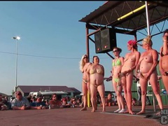 NymphoClips presents: Girls dance and strip at biker rally