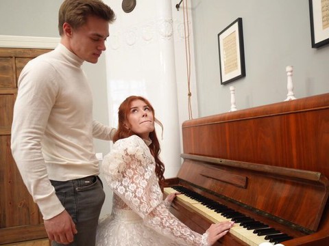 NymphoClips presents: Redhead pianist goes nuts for my hard dick after practice
