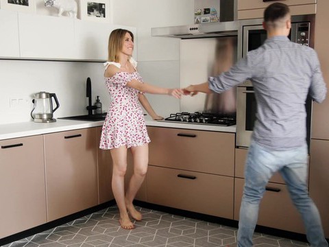 NymphoClips presents: Good looking fanta sie with natural tits getting fucked hard