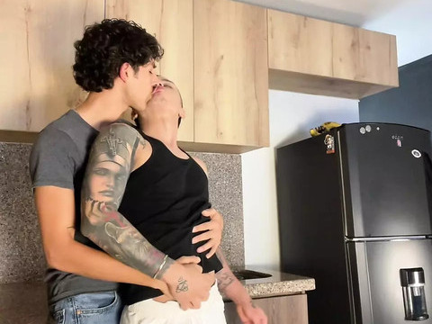 NymphoClips presents: Colombian boy shows how to take a huge cock - enriquemudu & milky_santy