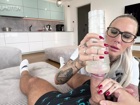 NymphoClips presents: Ride therapy for pole fever - raw xxl glasses facial you won't forget