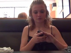 NymphoClips presents: Teen on park bench fucks cunt with toy