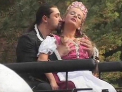 NymphoClips presents: Old time costume and outdoor sex