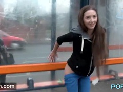 NymphoClips presents: Beautiful girl has fun playing in public