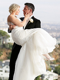 NymphoClips presents: Hot blonde Anikka Albrite consummates her marriage vows after getting married