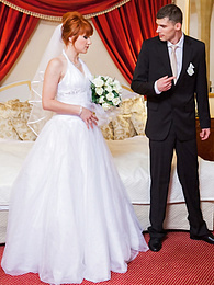 NymphoClips presents: Redhead Czech bride Lucy Bell getting double fucked on her wedding day