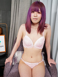 NymphoClips presents: Asian girl Shiori Fujimori displays her petite tiny tits and unveils her complete nakedness in a solo