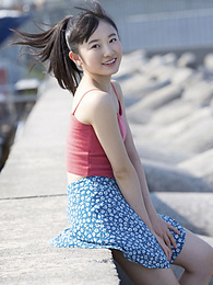NymphoClips presents: Asian teen Chisaki Morito demonstrates her tiny tits and demonstrates her exposed body outdoors